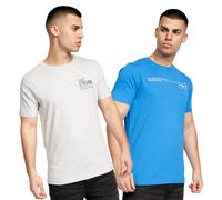 Crosshatch Mens Pentan T-Shirt (Pack of 2) BG871