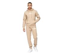 Crosshatch Mens Plain Hoodie Casual Hooded Sweatshirt Overhead Pullover (S/Bellmant-STONE)