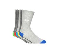 Crosshatch Mens Posical Logo Crew Socks (Pack of 5)One Size Grey/Multicoloured