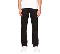 Crosshatch Mens Princed Denim Jeans (Solid Black) - Black & Off-White - Size 40 Regular