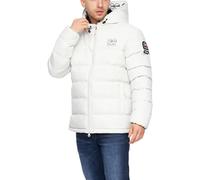 Crosshatch Mens Puffer Heavy Padded Fleece Lined Coat Jacket Fur Hooded Bubble, Putty, XL