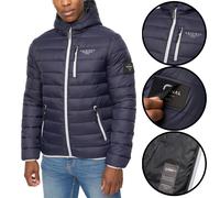 Crosshatch Mens Quilted Hood Padded Jacket Water Resistant Winter Outdoor