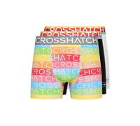 Crosshatch Mens Rainbow Mix Boxer Shorts (Pack of 3) - Grey