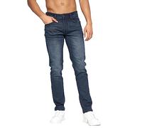 Crosshatch Mens Regular Fit Straight Fit Jeans Pants All Waist & Leg Sizes from 30W to 40W(Dark Wash&38W/30L)