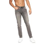 Crosshatch Mens Regular Fit Straight Fit Jeans Pants All Waist & Leg Sizes from 30W to 40W(Light Grey Wash&34W/30L)