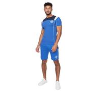 Crosshatch Men's RENTRAYS Prime Performance, Flexfit, Quickdry Combo Tee Short Sleeve T-Shirt and Shorts Set (L, Blue)