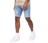 Crosshatch Mens Riptrey Abraised Denim Scratch Shorts GT8082