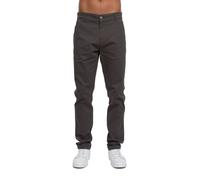 Crosshatch Mens Roysden Chinos - Charcoal - 32L - Charcoal - 98% Polyester/2% Elastane