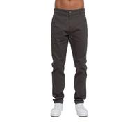 Crosshatch Mens Roysden Chinos - Charcoal - 32R - Charcoal - 98% Polyester/2% Elastane