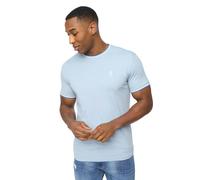 Crosshatch Mens Shellworth T-Shirt - Light Blue - XL - Light Blue - 100% Cotton