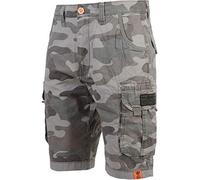 Crosshatch Mens Shorts Camo Combat Cargo Army Camouflage Watchford Summer Jeans Pants (Olive, 34)