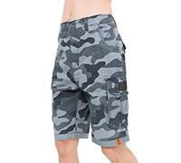 Crosshatch Mens Shorts Knee Length Sweatpants, Gym Casual, Half Pants(32/WatchFord-Charcoal CAMO)