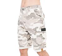 Crosshatch Mens Shorts Knee Length Sweatpants, Gym Casual, Half Pants(36/WatchFord-Stone CAMO)