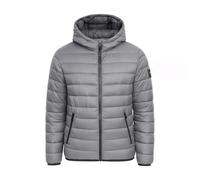 Crosshatch Mens Shower Resistant Lightweight Hooded Padded Quilted Zip Pockets Winter and Summer Jacket Coat Charcoal XL