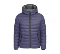 Crosshatch Mens Shower Resistant Lightweight Hooded Padded Quilted Zip Pockets Winter and Summer Jacket Coat Navy XXL