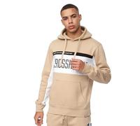 Crosshatch Men's SILOMANE Panel Hoody Hooded Sweatshirt, Stone, XXL