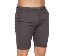 Crosshatch Mens Sinwood Chino Shorts - Charcoal - 40R - Charcoal - 98% Polyester/2% Elastane
