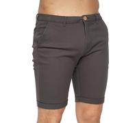 Crosshatch Mens Sinwood Chino Shorts - Charcoal - 32R - Charcoal - 98% Polyester/2% Elastane