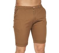 Crosshatch Mens Sinwood Chino Shorts - Cinnamon - 40R - Cinnamon - 98% Polyester/2% Elastane