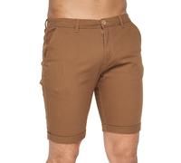 Crosshatch Mens Sinwood Chino Shorts (Cinnamon) - Navy/Red - Size 40 Regular