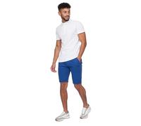 Crosshatch Mens Slim Fit Chino Cotton Summer Casual Shorts(32W/Royal)