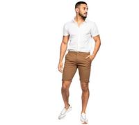 Crosshatch Mens Slim Fit Chino Cotton Summer Casual Shorts(34W/Cinnamon)