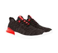 Crosshatch Mens Smitlay MVE Trainers - Black/Red - 9 UK - Black/Red - 80% Canvas/20% Rubber