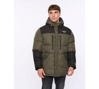 Crosshatch Mens Squadage Panel Jacket in Green Nylon - Size X-Large