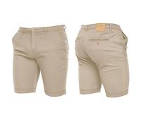Crosshatch Mens Stretch Slim Fit Chino Shorts with Pockets for Summer, Holiday, Golf by Jeanbase Beige 34