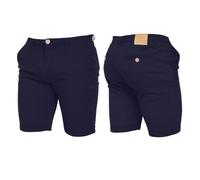 Crosshatch Mens Stretch Slim Fit Chino Shorts with Pockets for Summer, Holiday, Golf by Jeanbase Navy 34