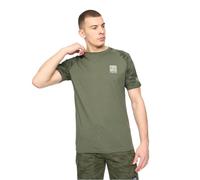 Crosshatch Mens T-Shirt Crew Neck Short Sleeve Tee Designer Print Cotton Top Deep Olive S