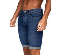 Crosshatch Mens Tadcaster Denim Shorts (30R) (Mid Wash)