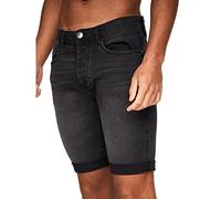 Crosshatch Mens Tadcaster Denim Shorts (38R) (Black)