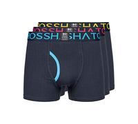 Crosshatch Men's TRIOGLOW 3 PK Open Fly Boxer Shorts, Blueberry - Medium