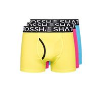 Crosshatch Men's TRIOGLOW 3 PK Open Fly Boxer Shorts, Bright Pack - Large