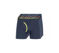 Crosshatch Mens Trioglow Boxer Shorts (Pack of 3) - Navy - M - Navy - 95% Cotton/5% Elastane