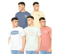 Crosshatch Mens Tryplex Cotton T-Shirt (Pack of 5) - Multicoloured - XL - Multicoloured - 100% Cotton