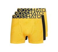 Crosshatch Mens Typan Boxer Shorts (Pack of 3) - Yellow - M - Yellow - 60% Cotton/20% Polyester/20% Elastane