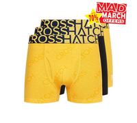 Crosshatch - Mens 'TYPAN' Everyday Essential Multipack Boxer Shorts - 3 Pack - Yellow - S