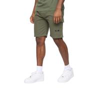 Crosshatch Mens Utilate Elasticated Waist Cargo Shorts (Thyme) - Dark Grey Cotton - Size X-Large