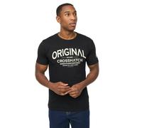 Crosshatch Mens Vintarge T-Shirt - Black - M - Black