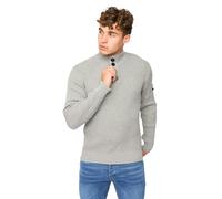 Crosshatch Mens Wellburys Chunky Knit Jumper - Grey Marl - Grey Marl - XXL
