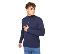 Crosshatch Mens Wellburys Chunky Knit Jumper - Navy - Navy - XXL
