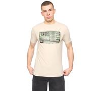 Crosshatch Mens Wenfore T-Shirt (Light Stone) - Khaki Cotton - Size Large