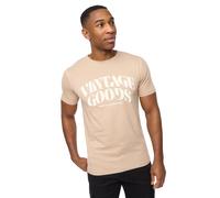 Crosshatch Mens Wilsby T-Shirt (Stone) Cotton - Size Large