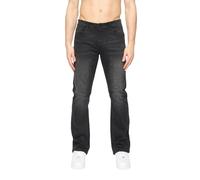 Crosshatch Mens Winsbury Bootcut Jeans - Black - Black - 30R - 98% Cotton/2% Elastane