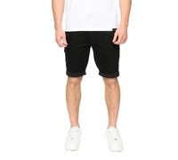 Crosshatch Mens Youlgreeve Denim Belted Shorts (Black Wash) - Size 36 Regular