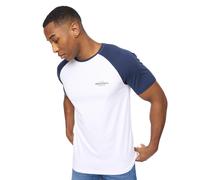 Crosshatch Meza Men's T-Shirt | T-Shirt | White / Navy | UK Size Large