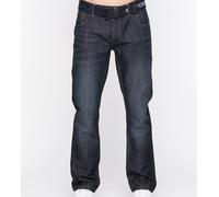 Crosshatch New Embossed Techno Mens Fashion Casual Designer Jeans Navy