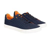 Crosshatch New Mens Boys Trainers Lace up Casual Canvas Plimsolls Gym Pumps Flat Sneaker UK Navy 7